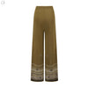 SWAYING 25 Early Spring V-neck snowflake jacquard pullover / straight pants SW-SW25PS3B11-LV Green pants SW25PS1T13 SW25PS3B11